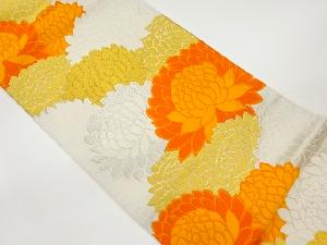 菊尽くし模様織出し袋帯